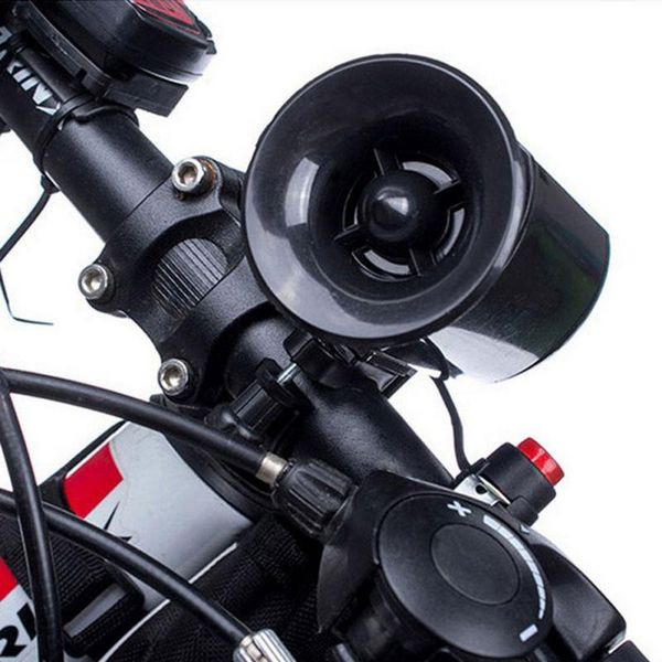 

bike horns waterproof black 6sounds ultra-loud electronic bicycle bell horn siren high