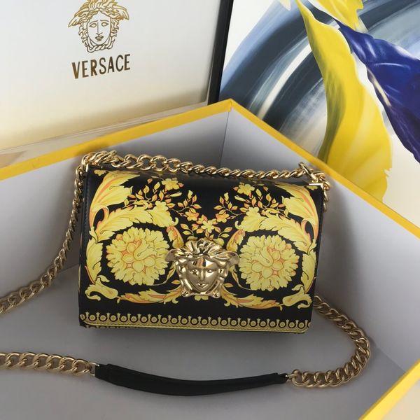 

women messenger bags chain shoulder purse lady handbag genuine leather patchwork color hasp gold metal head
