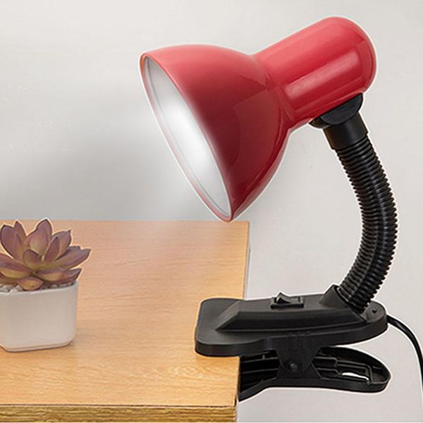 

desk lamp lampara de mesa led escritorio indoor lighting flexo stand liseuse clip light college dorm red orange child table lamps