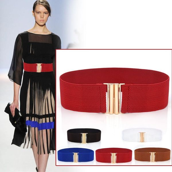 

belts waist cinch belt fashion all-match elastic wide cummerbunds dress for women girls slimming girdle, Black;brown