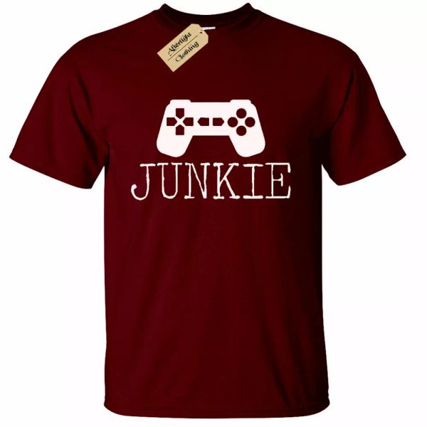 

uomo drogato gioco t-shirt con stampa secchione nerd gioco, White;black