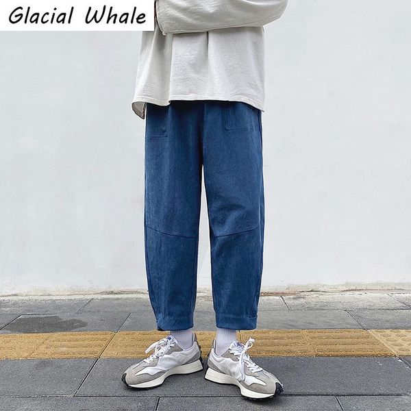 

men's pants glacialwhale mens casual women 2021 spring solid baggy joggers running sports trousers blue jogging for, Black