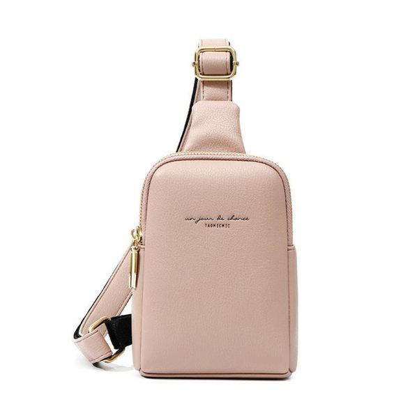 

waist bags stylish pu leather women chest bag lady sports with zipper girl crossbody and shoulder large capacity