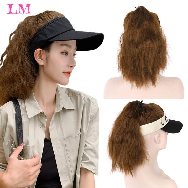 

short hat wig synthetic baseball cap hair for women natural black brown straight wigs naturally connect