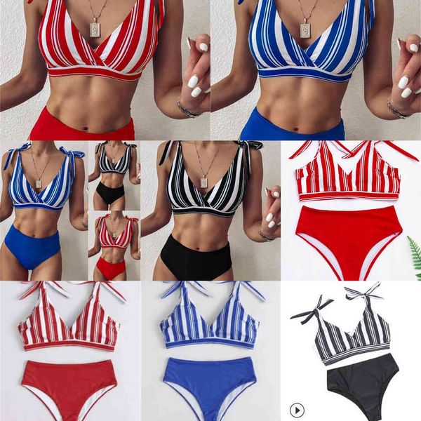 

factoryz2cz 2020 new striped bikini for women in summer, White;black