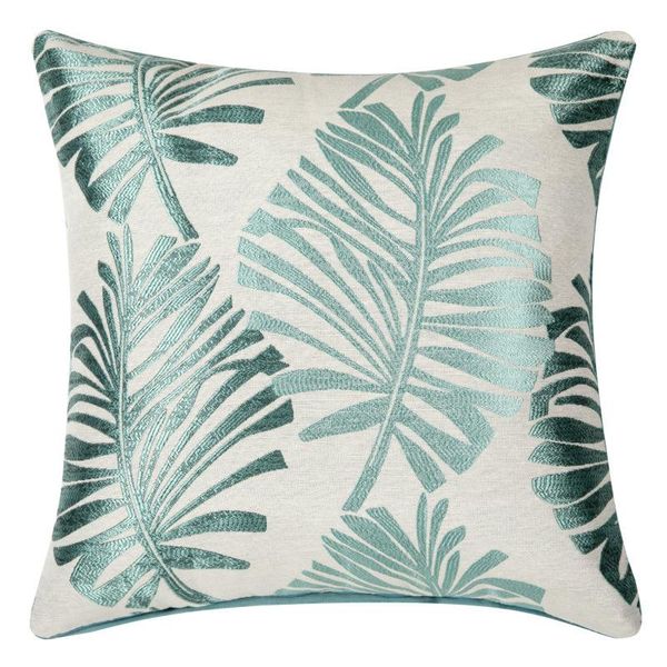 

cushion/decorative pillow 45x45cm tropical plants leaf yarn-dyed jacquard decorative throw case cushion cover sofa car seat decor