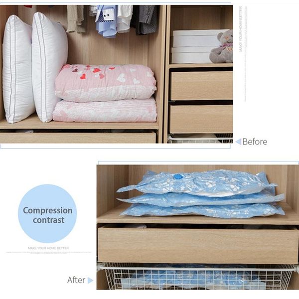 

hanging baskets 8 pcs vacuum bag for clothes large compressed storage saving space seal bags wardrobe closet home organizer