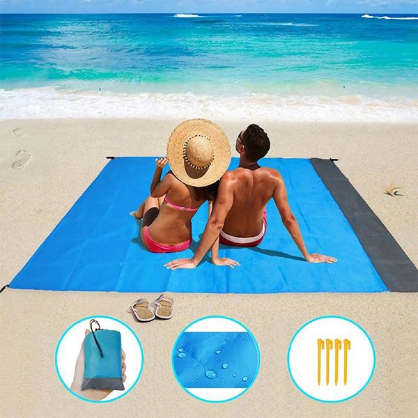 

waterproof beach blanket outdoor portable picnic mat lightweight fold able sand moisture-proof pads