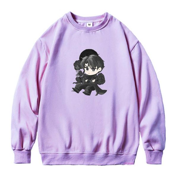 

women's hoodies & sweatshirts omniscient reader hoodie women anime dokja kim oversized woman manga hoody casual fleece crew neck pullov, Black