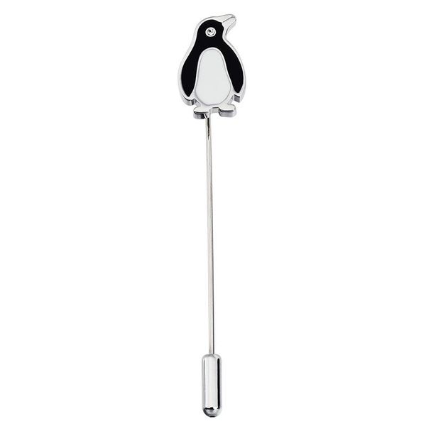 

pins, brooches funny penguin-shaped for boys who like small animals, Gray