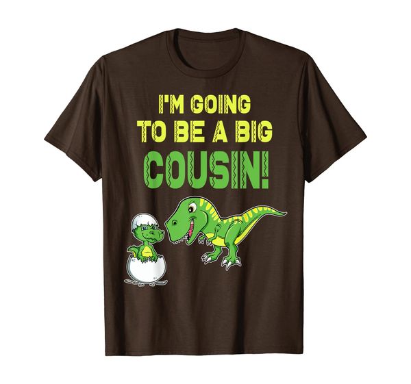 

going to be new or big cousin again tshirt cute dinosaur, White;black