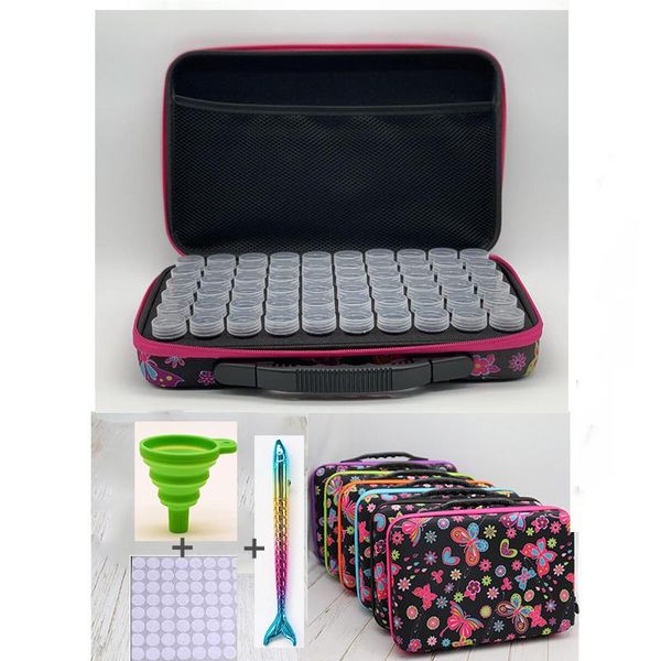 

diamond painting 2021 accessories embroidery bead storage bottle multi-function handbag 60 slots tools kits