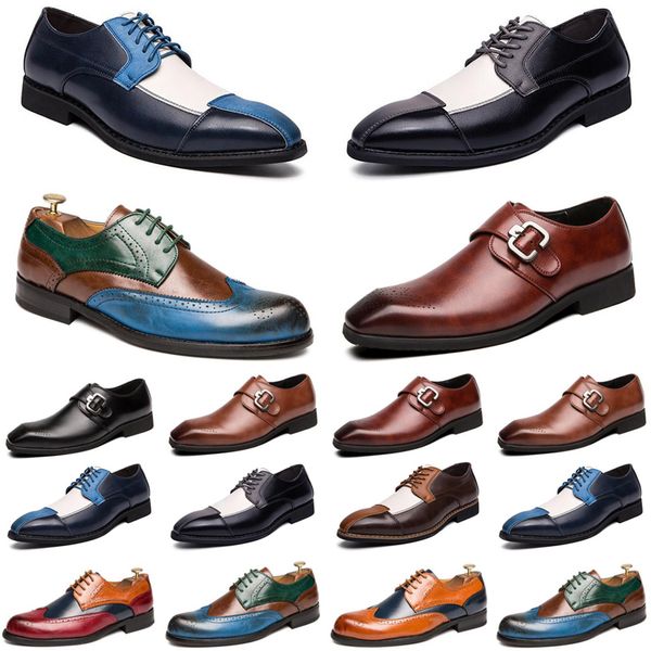 

2021 designer men casual shoes black brown red loafers outdoor flat slip on fashion mens trainers sneakers size 40-47 color35
