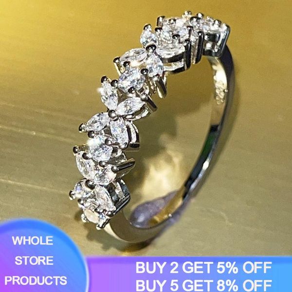 

cluster rings yanhui original 925 sterling silver ring 2021 unique design cz paved austrian zircon fashion women wedding jewelry, Golden;silver