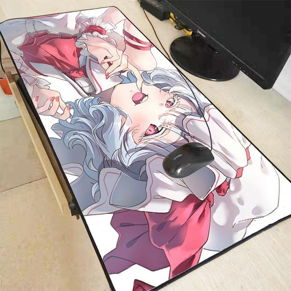 

mouse pads & wrist rests mrg anime girl gaming computer pad large big desk mat non-slip rubber base mousepad for lappc game waterpr