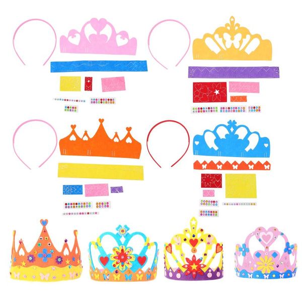 

party hats 4 set children cartoon headgears lovely novel birthday crown