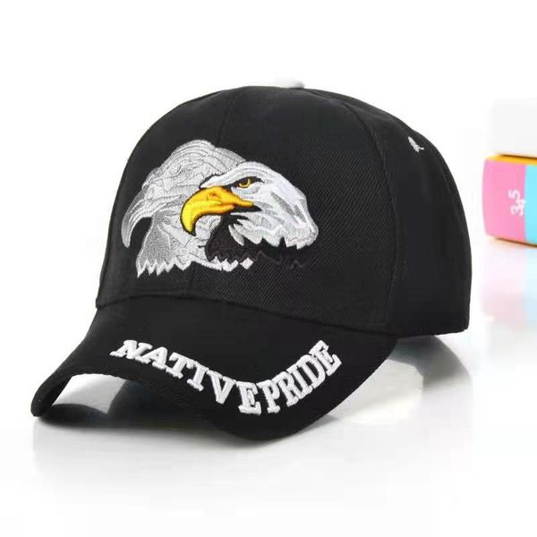 

european american classic summer five-color baseball cap domineering eagle embroidery fashion men and women sun hat, Blue;gray