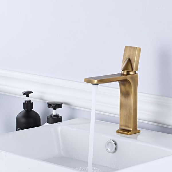 

bathroom sink faucets ouyashi basin faucet water tap deck mounted single hanld hole cold and flat modern undercounter1