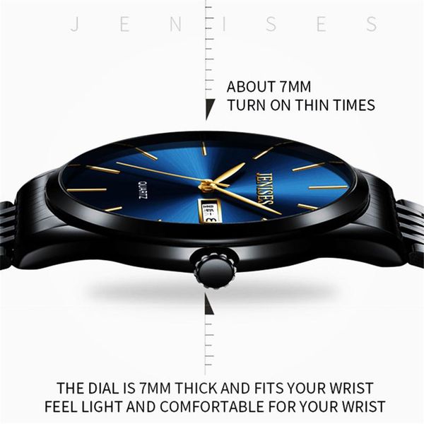 

wristwatches men's watch waterproof date clock full stainless steel sports watches men quartz casual wristwatch gentleman week (can eng, Slivery;brown
