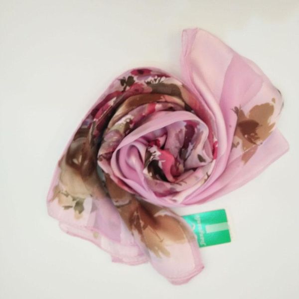 

scarves high-quality fabrics comfortable and skin-friendly natural silk scarf clean without any additives, Blue;gray