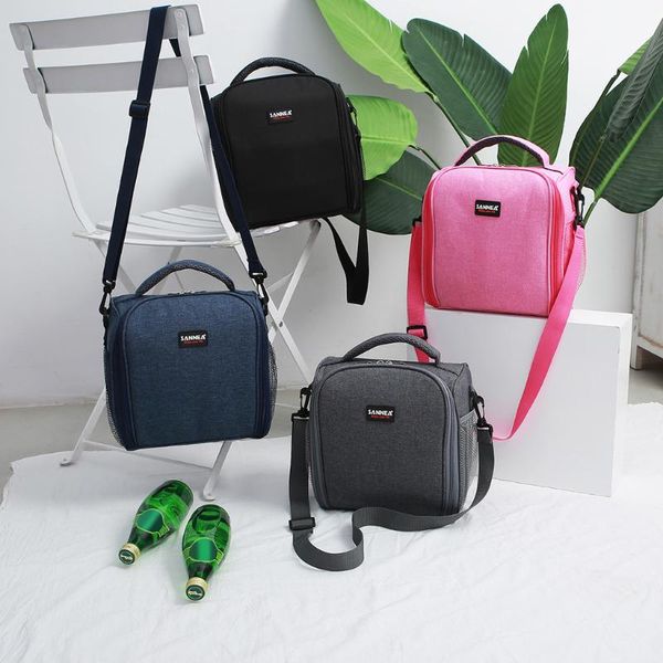 

storage bags 2021 portable men cooler insulated lunch bag outdoor camping picnic tote food box for work school travel 8l 4 color