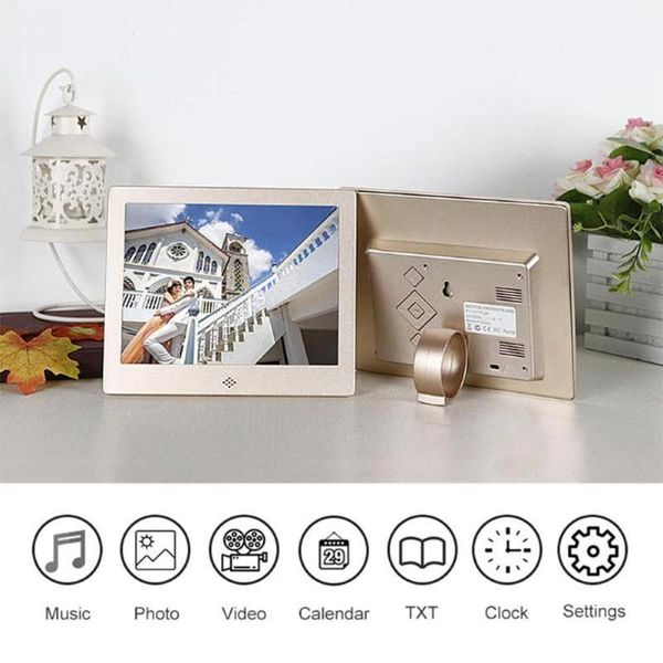 

digital po frames po eastvita led frame10 inch metal 720p video music calendar clock player 1024x600 resolution support sd tf card r25