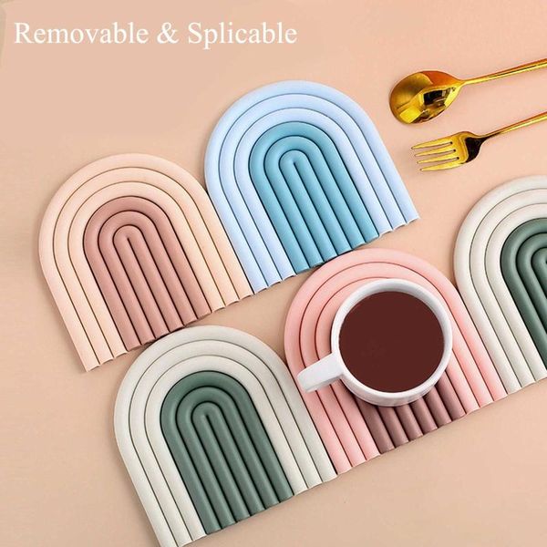 

mats & pads heat-insulated dining table placemats waterproof resistant non-slip home bowl kitchen accessories