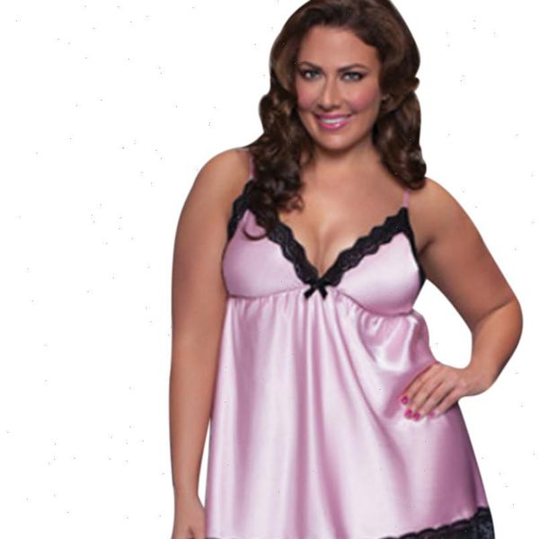 

plus size lace womens sleepwears lingerie temptation underwear night dress %8, Black;red