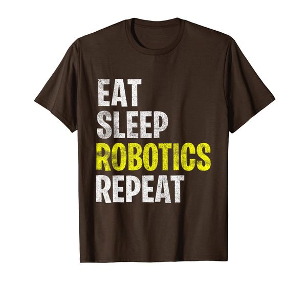 

eat sleep robotics repeat t-shirt engineer robot vintage, White;black