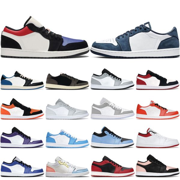 

classic 1s low basketball shoes ts x fragment men women jumpman light smoke grey black toe mens trainers sport sneakers