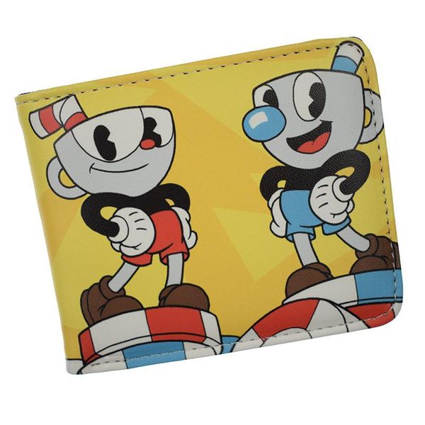 

wallets arrival game cuphead wallet short pu leather men's purse, Red;black