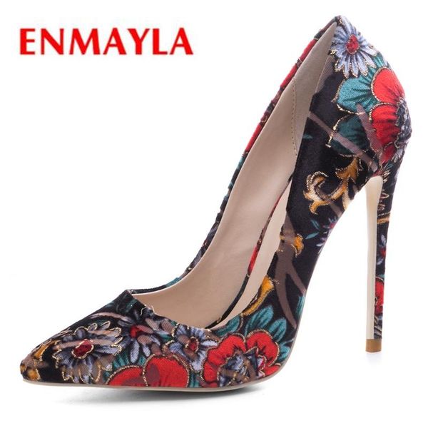

dress shoes enmayla pointed toe basic slip-on calzado mujer sapato feminino pumps tacones high heel lady size 34-43 zyl2021, Black