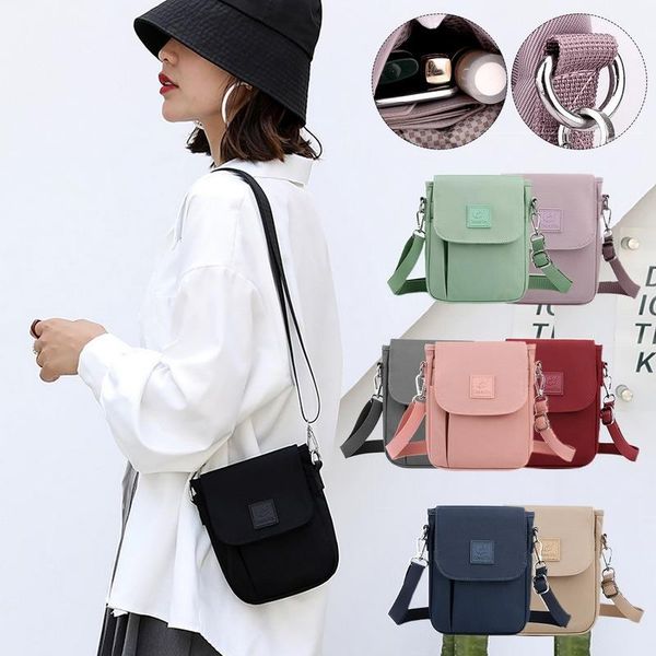 

duffel bags mini zipper bag korean style women crossbody phone ladies shoulder casual female nylon thin strap whole sale