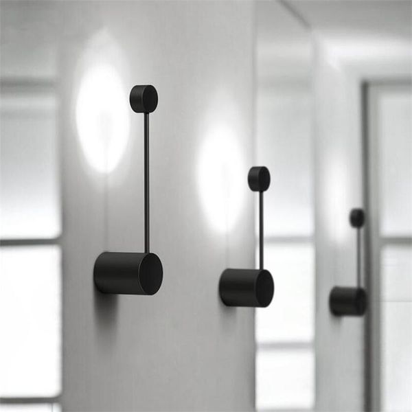 

wall lamp 2021 minimalist art dots light modern led living room nordic creative aisle lighting fixtures black white