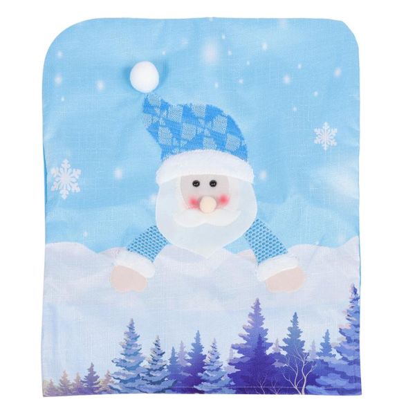

chair covers 1pc festival cover christmas decor dinner xmas stool sky-blue