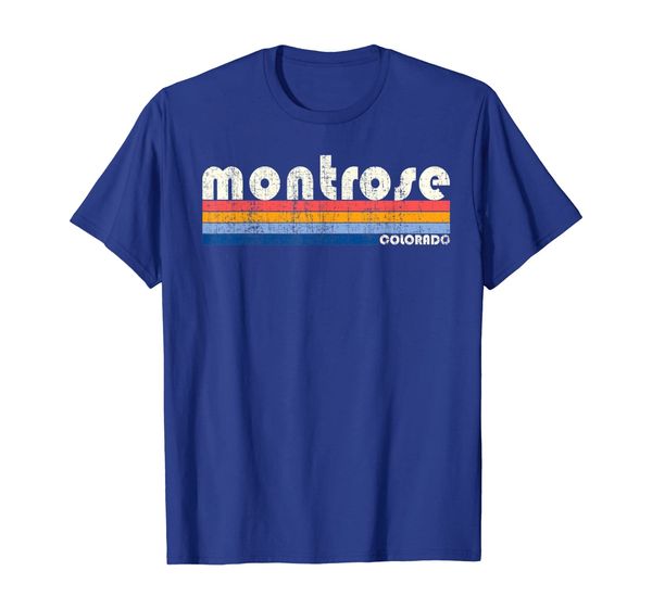 

vintage 70s 80s style montrose co t-shirt, White;black
