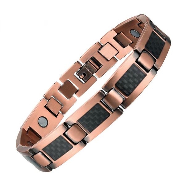 

link, chain copper bracelet wholesale magnetic pure carbon fiber men's, Black