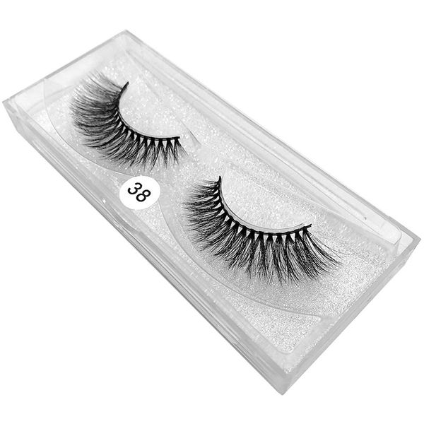 

hard box/pull box 3d false eyelashes 1 pair european and american thick eyelash silver card #30-#39