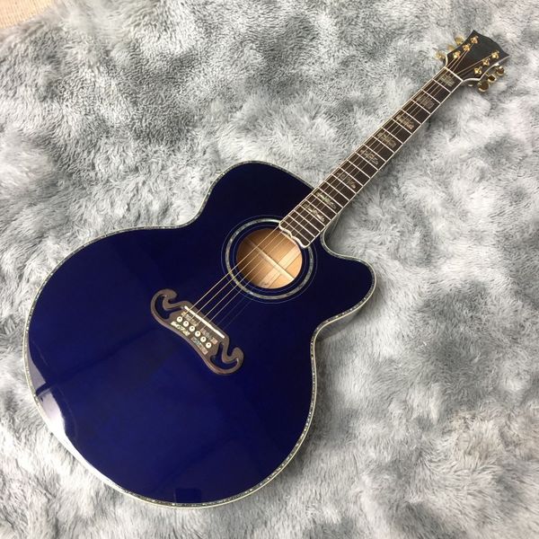 

coustic guitar 43-inch panel solid wood planed surface full abalone inlaid