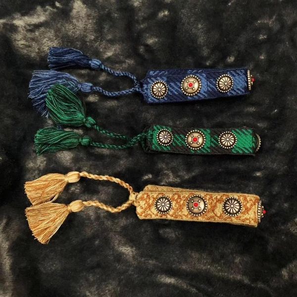 

fashion bracelet girl friendship cotton colorful embroidery tassel girl's jewelry adjustable size charm bracelets, Golden;silver