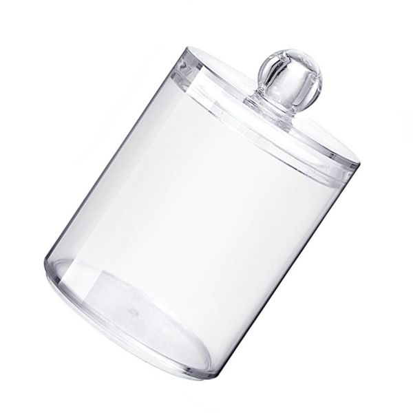 

storage boxes & bins 3pcs transparent cotton dispenser round container pads holder makeup box