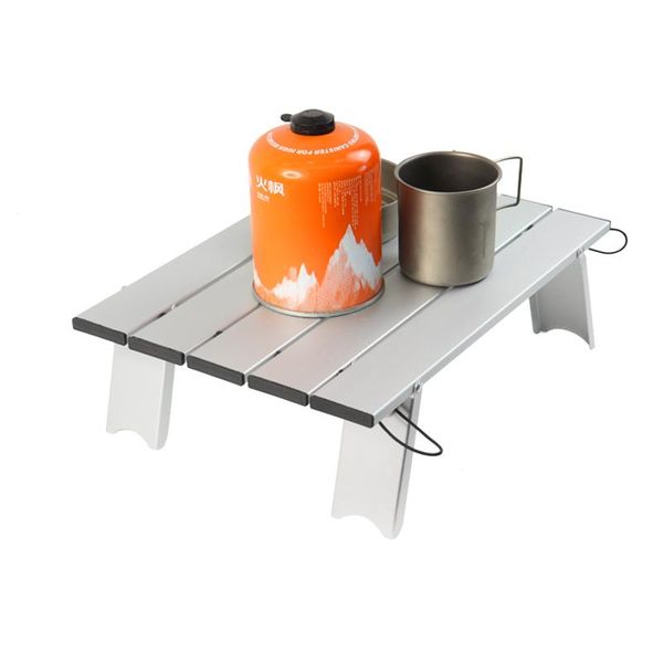 

camp furniture 2021 portable outdoor camping picnic tableware barbecue household mini aluminum alloy folding table multifunctional