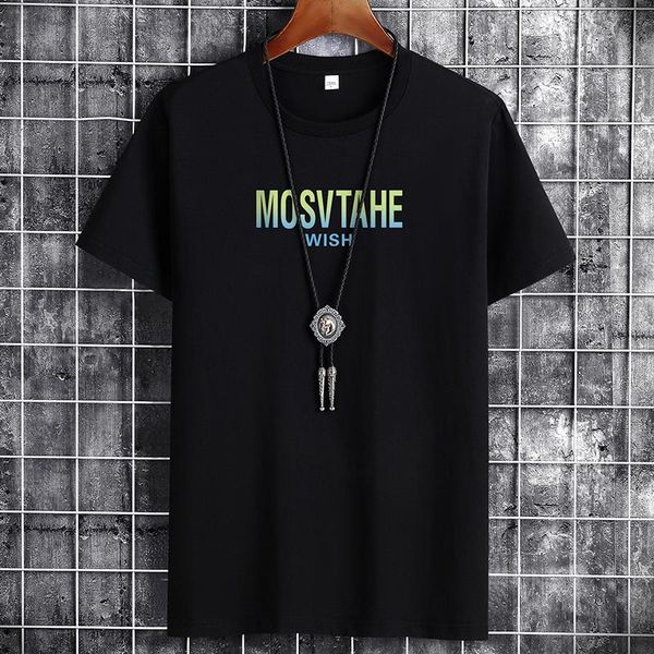 

est t shirt for men clothing fitness black anime o neck man t-shirt male oversized s-6xl t-shirts goth punk men's, White;black