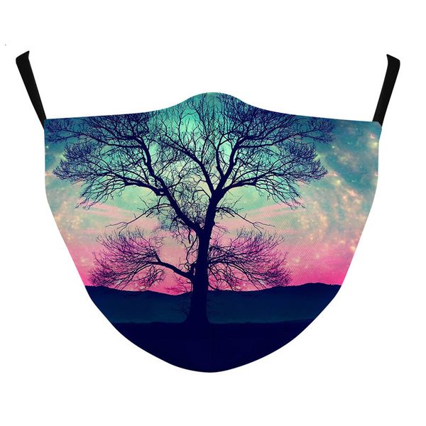 

printed landscape series 2021 creative 3d protection replaceable filter element riding dust mask