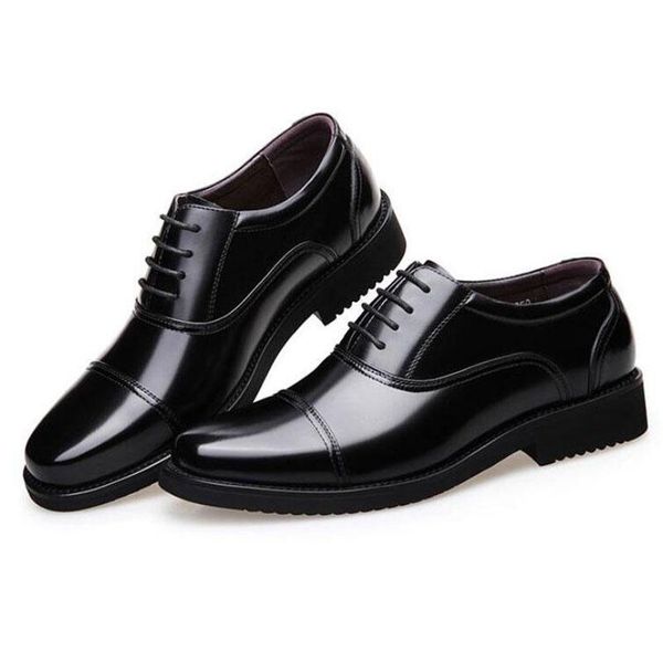 

dress shoes height increase men wedding hidden heel 6 cm male captain military wear black officer oxfords