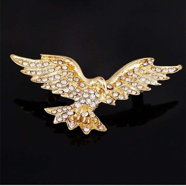 

fashion creative temperament men's suit fashion eagle brooch customized pin, Gray