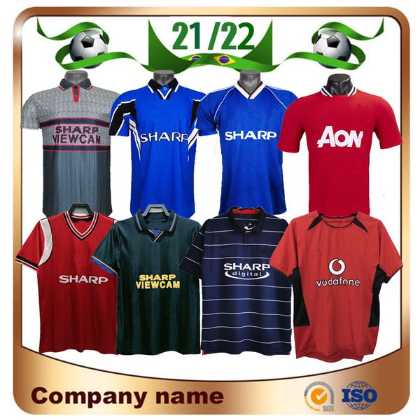 

1992 1994 1996 2002 retro version manchester soccer jerseys giggs scholes beckham ronaldo shirt vitage 1990 1998 cantona keane football unif, Black;yellow