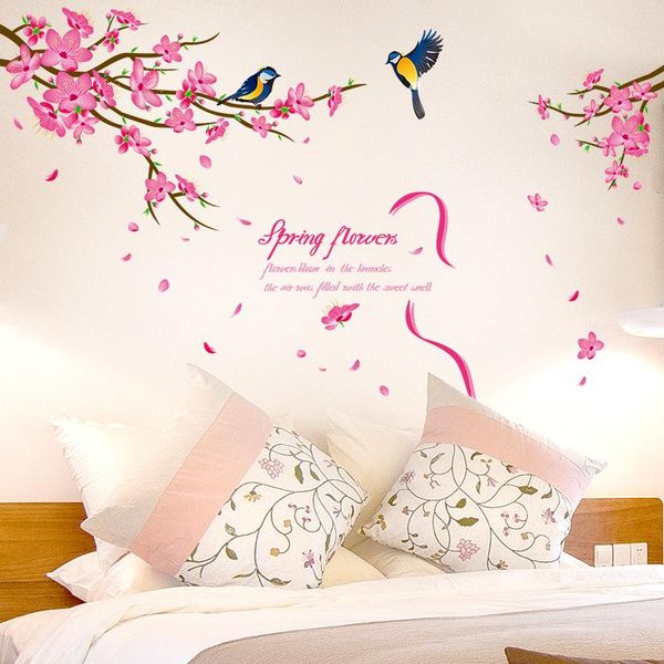 

wall stickers [shijuekongjian] flowers diy tree branch decals for living room bedroom kitchen house wedding decoration