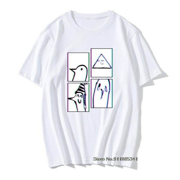

men's t-shirts punpun stages sad japanese aesthetic t shirts prison school graphic shirt 2021 christmas tees harajuku clothes, White;black