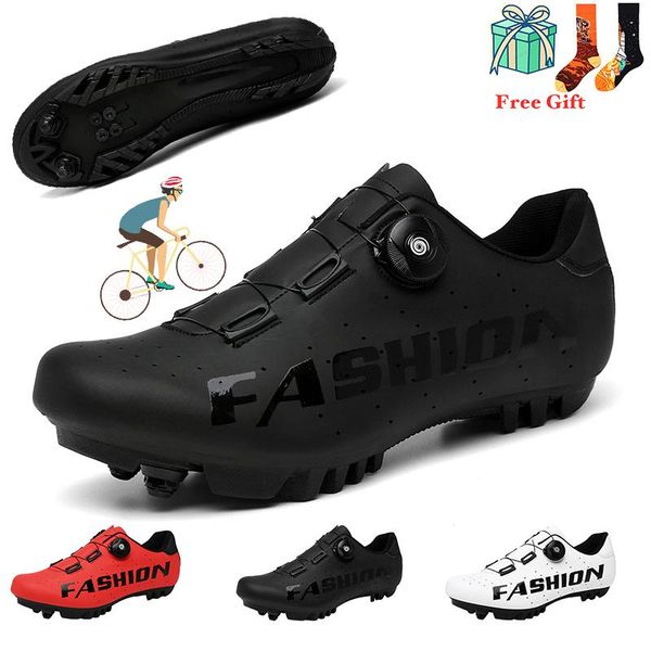 

cycling footwear shoes men's road mountain bike cleat flat mtb woman spd, Black